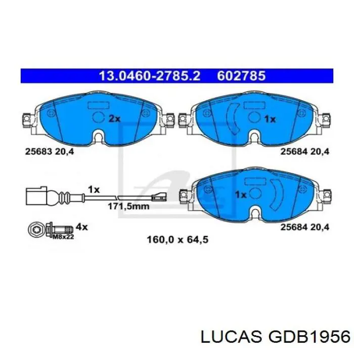 GDB1956 Lucas Колодки передние
