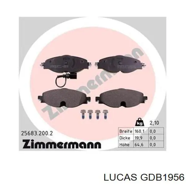 Колодки Lucas GDB1956 цена, от 57.68 USD