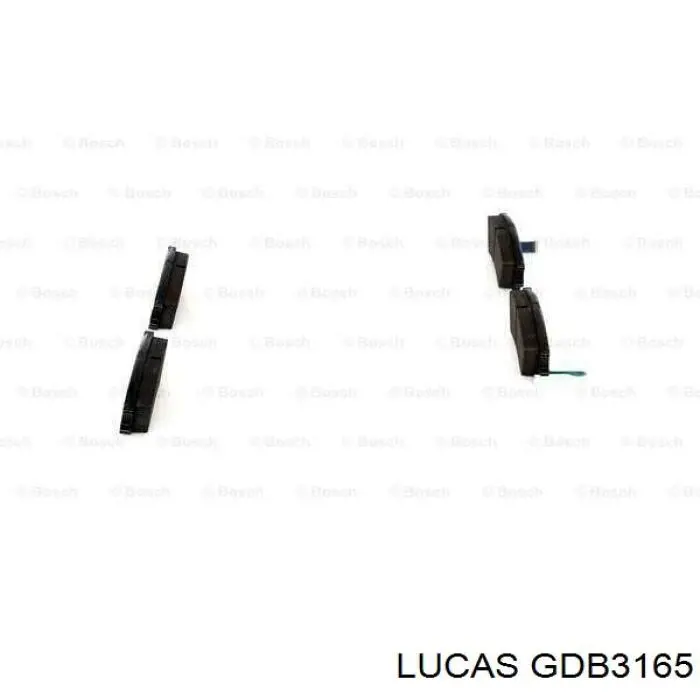 GDB3165 Lucas колодки тормозные передние дисковые