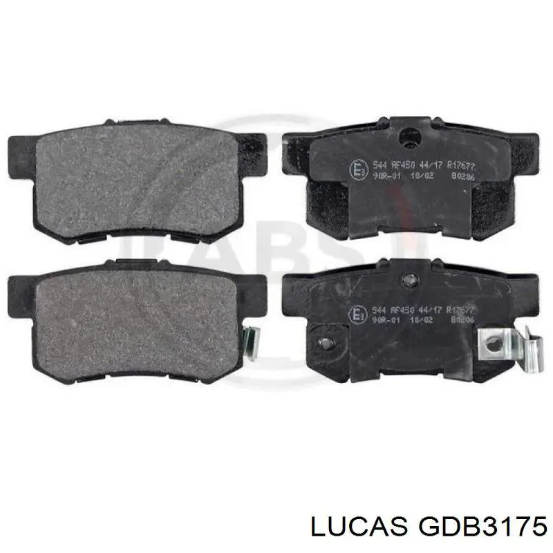 GDB3175 Lucas колодки тормозные задние дисковые