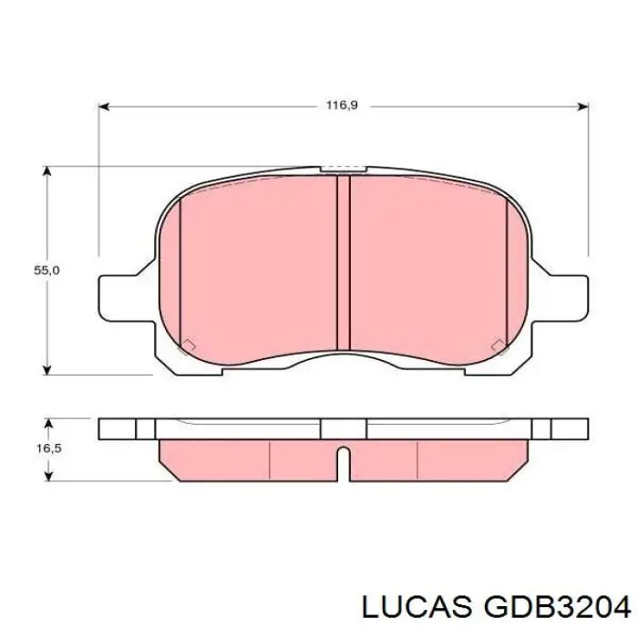 GDB3204 Lucas колодки тормозные передние дисковые