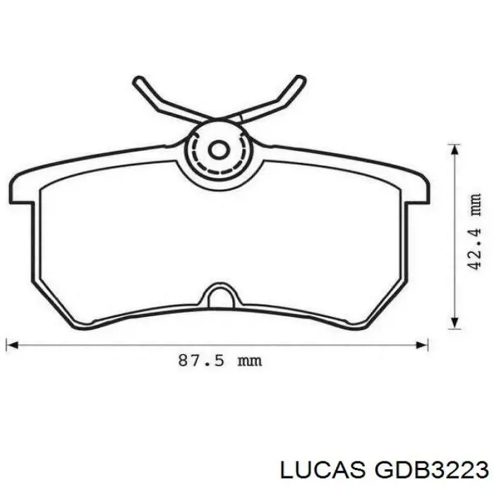 Задние тормозные колодки GDB3223 Lucas