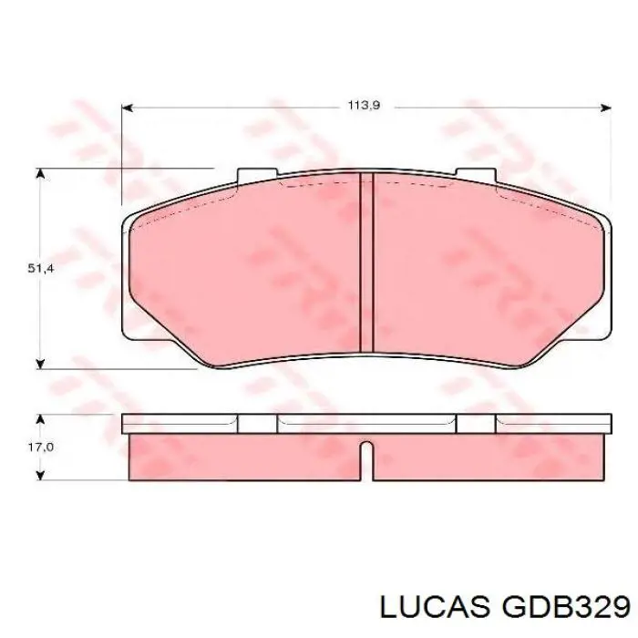 GDB329 Lucas передние тормозные колодки