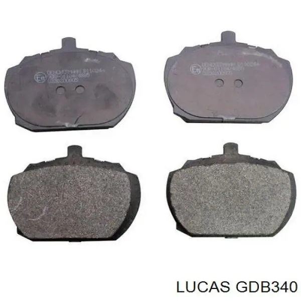 GDB340 Lucas колодки тормозные передние дисковые