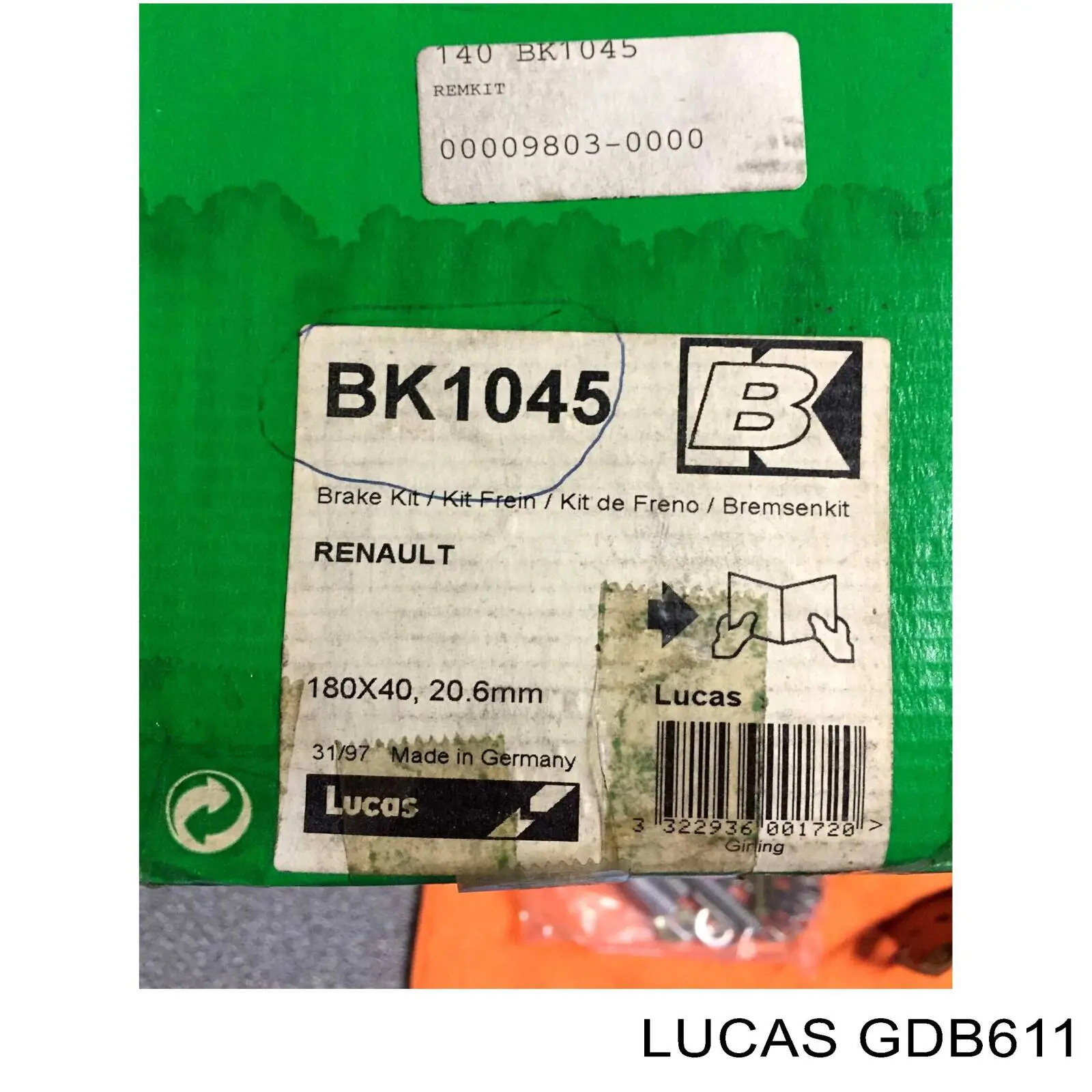 Передние тормозные колодки BP09164 Optimal