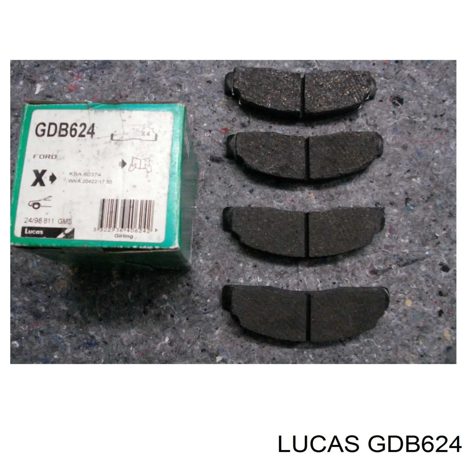 GDB624 Lucas колодки тормозные передние дисковые