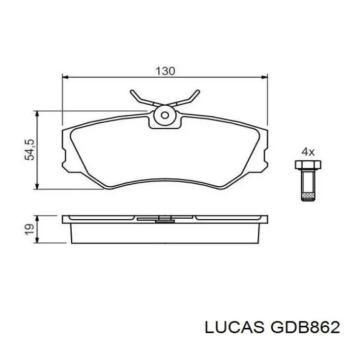GDB862 Lucas Колодки передние
