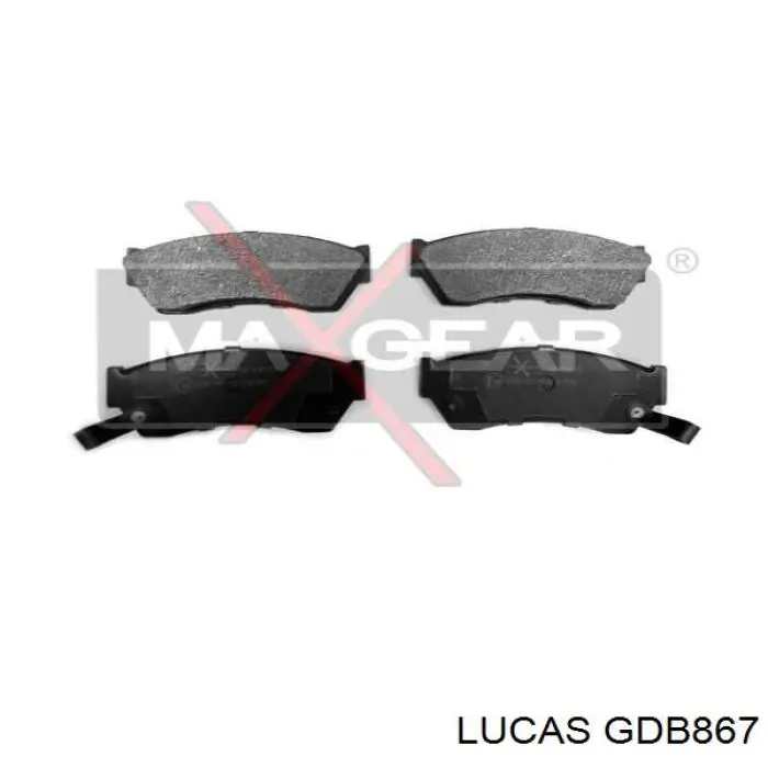 Передние тормозные колодки GDB867 Lucas