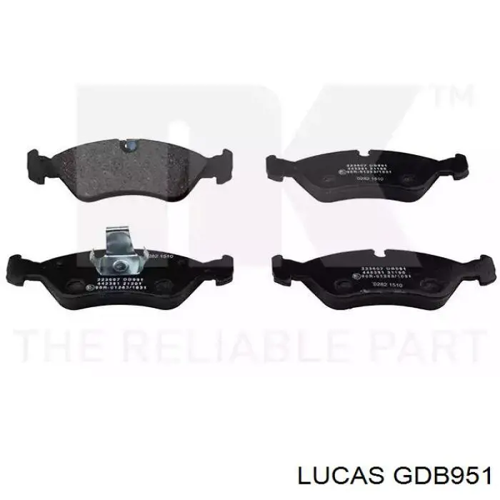Купить GDB951 Lucas Колодки тормозные
