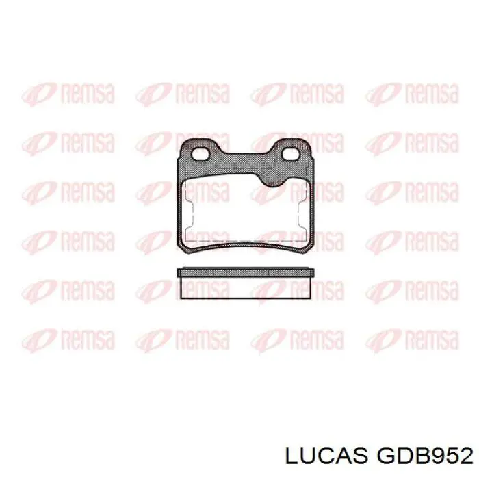 Задние тормозные колодки GDB952 Lucas