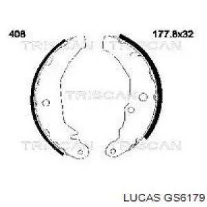 GS6179 Lucas колодки тормозные задние барабанные