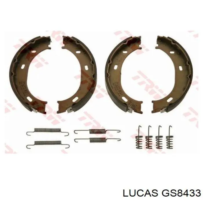GS8433 Lucas колодки ручника (стояночного тормоза)