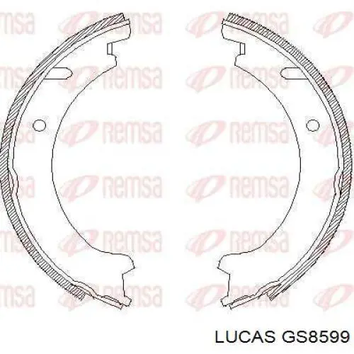 Колодки ручника GS8599 Lucas