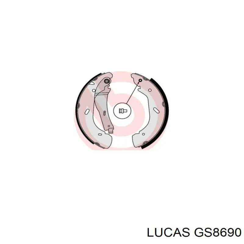 Колодки тормозные задние барабанные Lucas GS8690