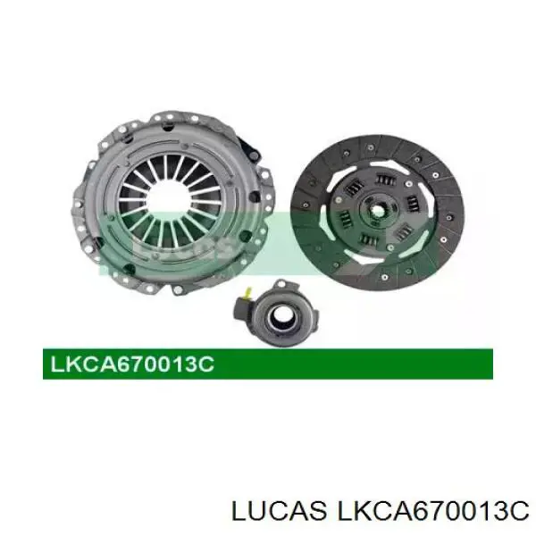 LKCA670013C Lucas kit de embraiagem (3 peças)