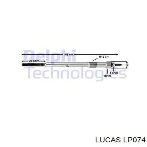 Свечи накала Lucas LP074 цена, от 8.77 USD