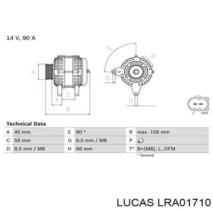 Купить LRA01710 Lucas Генератор