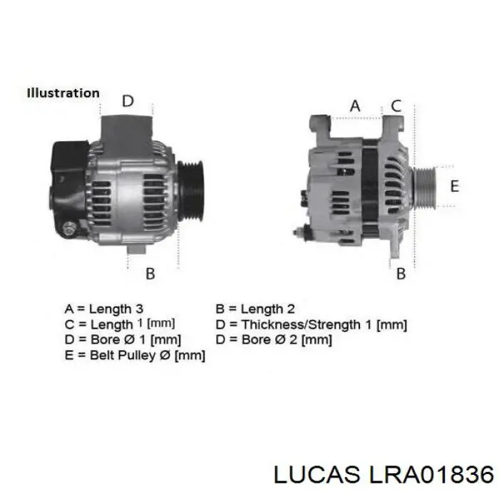 Alternador LRA01836 Lucas