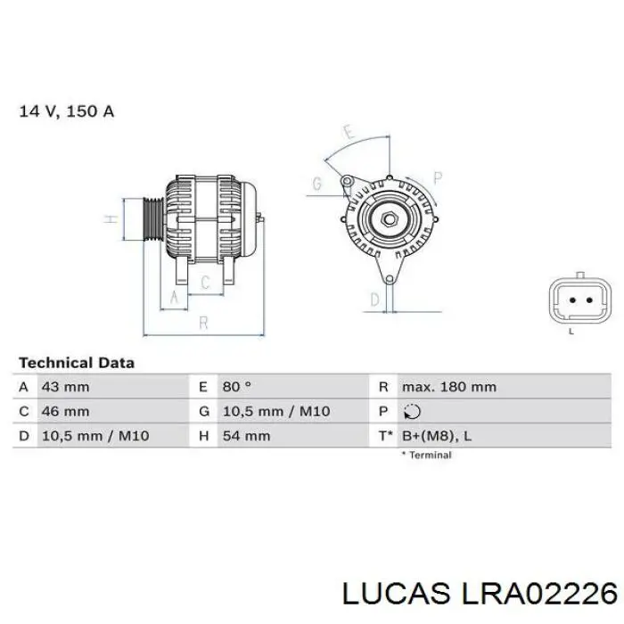 Alternador LRA02226 Lucas