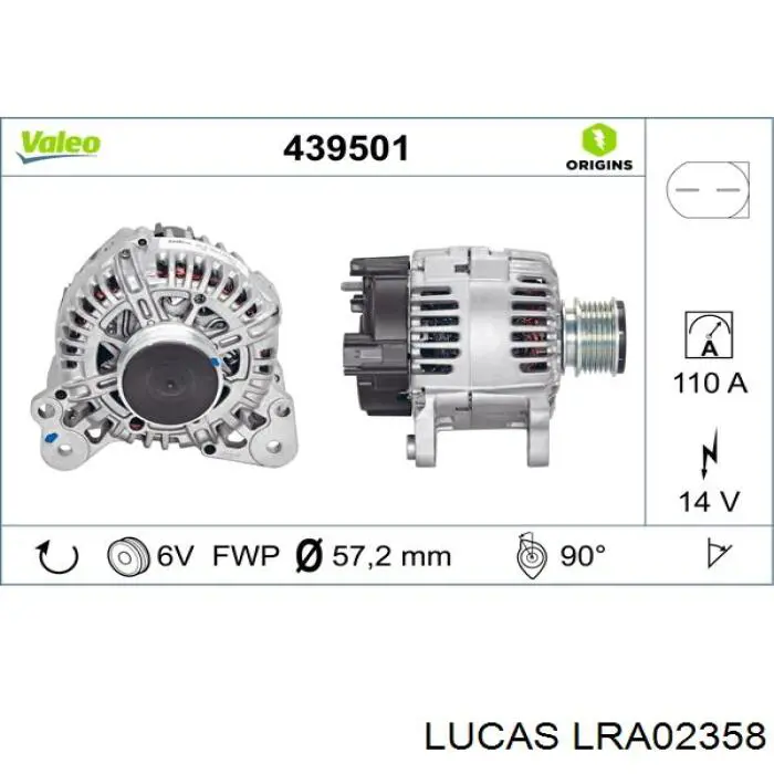 Купить LRA02358 Lucas Генератор