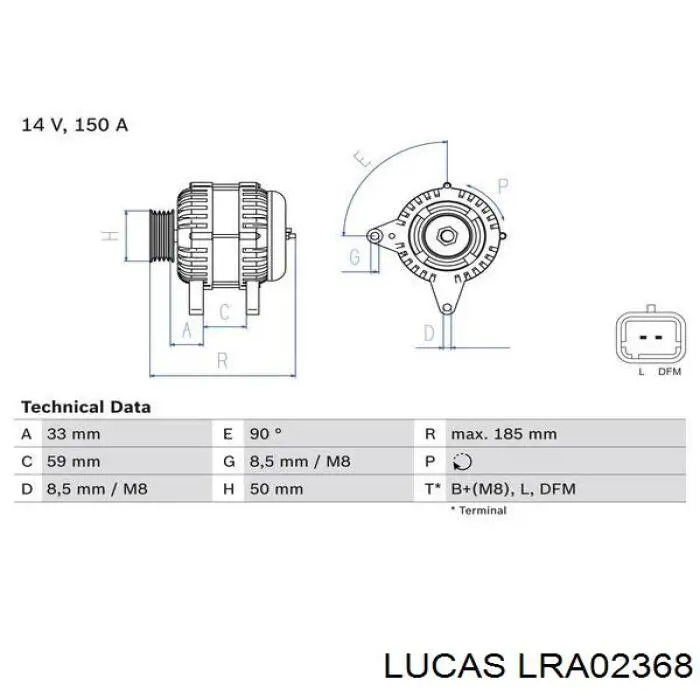 Alternador LRA02368 Lucas