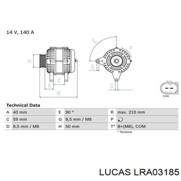 Генератор LRA03185 Lucas