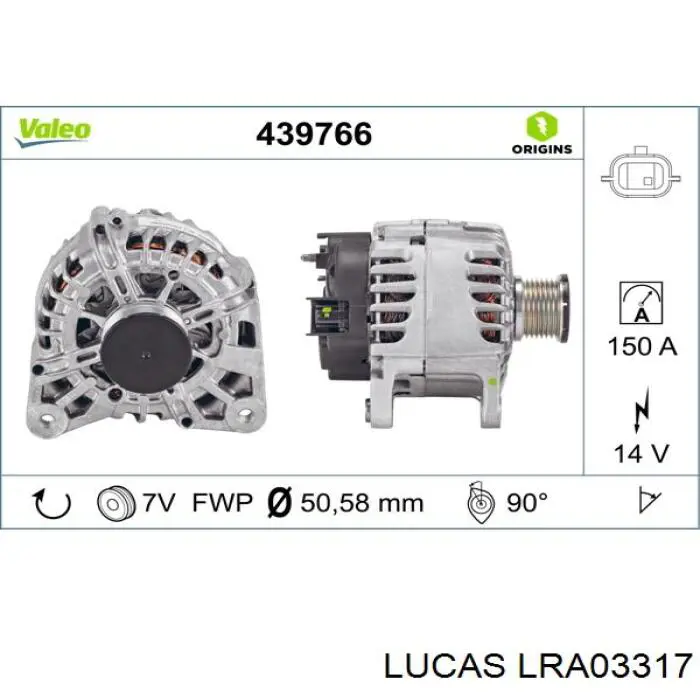 Alternador LRA03317 Lucas
