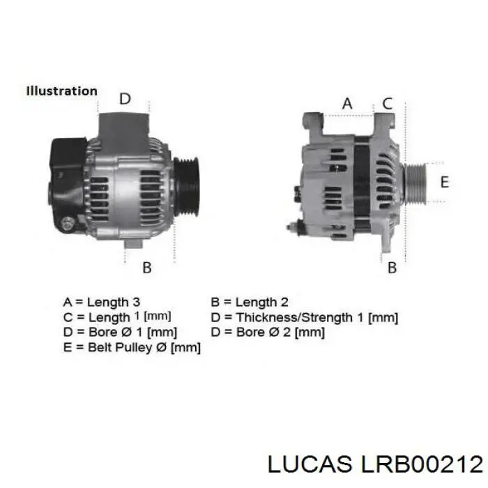 Alternador LRB00212 Lucas