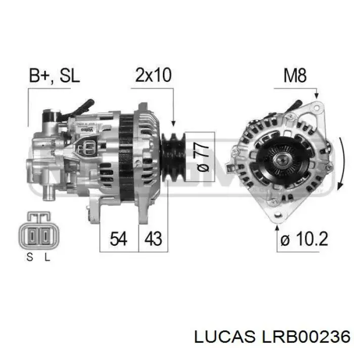 Alternador LRB00236 Lucas