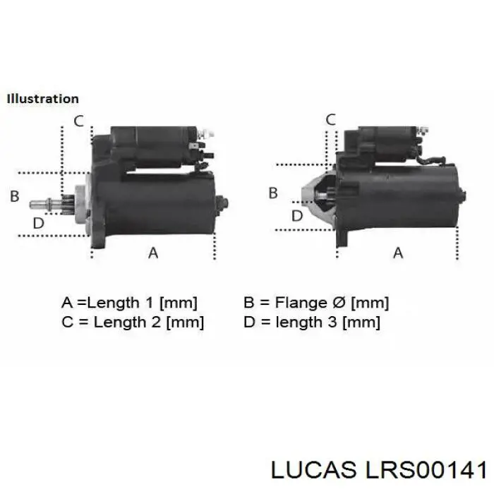 Motor de arranque LRS00141 Lucas