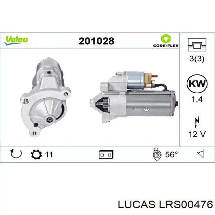 Стартер LRS00476 Lucas