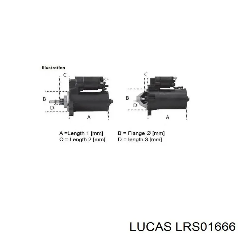Motor de arranque LRS01666 Lucas