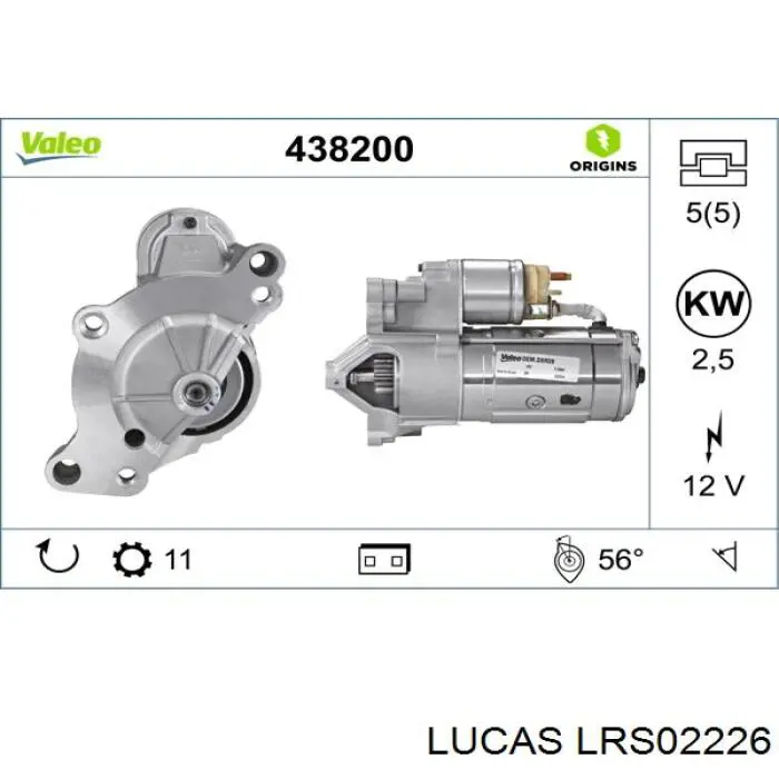 Купить LRS02226 Lucas Стартер