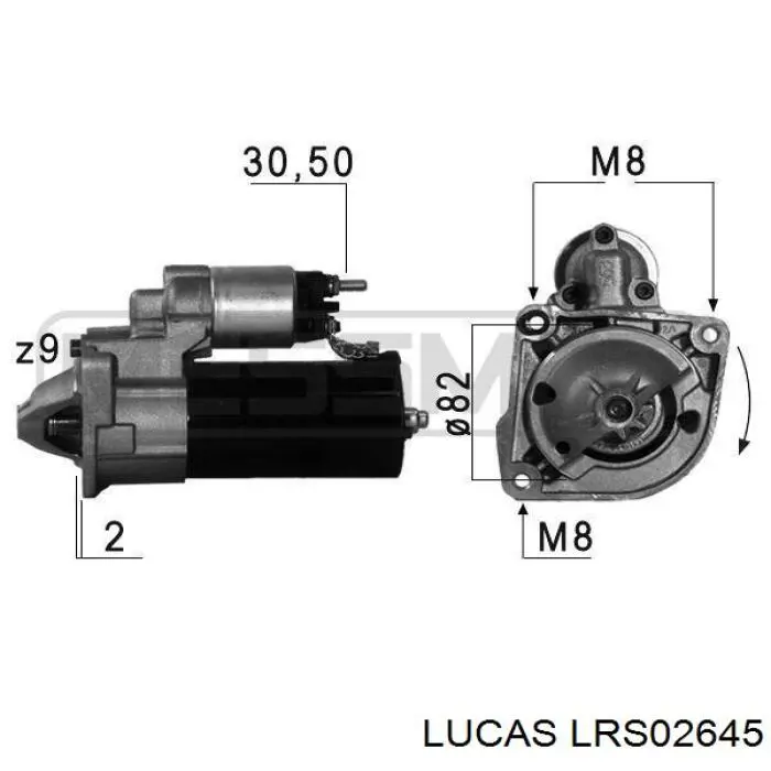 LRS02645 Lucas Стартер автомобиля
