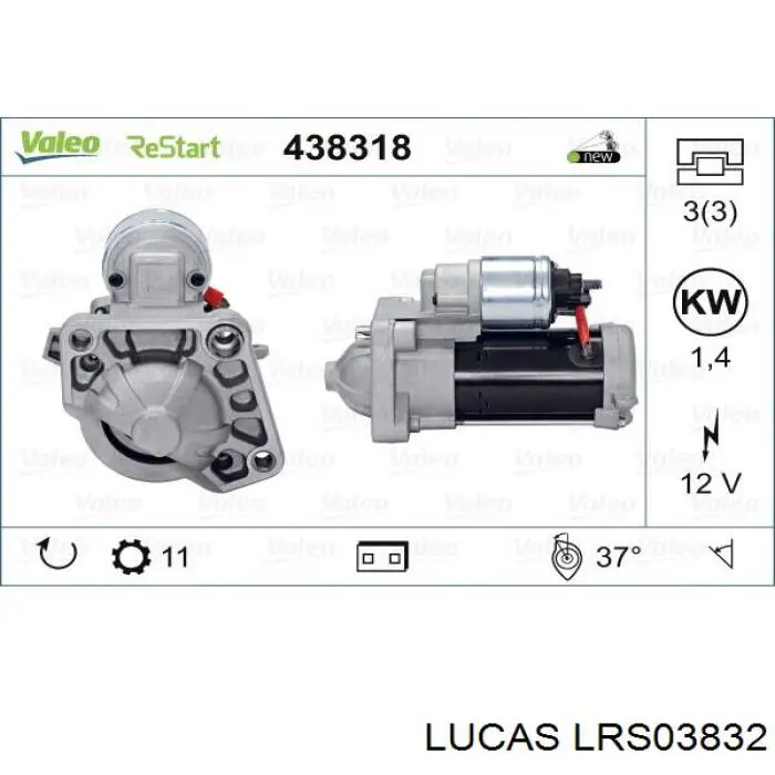 Motor de arranque LRS03832 Lucas
