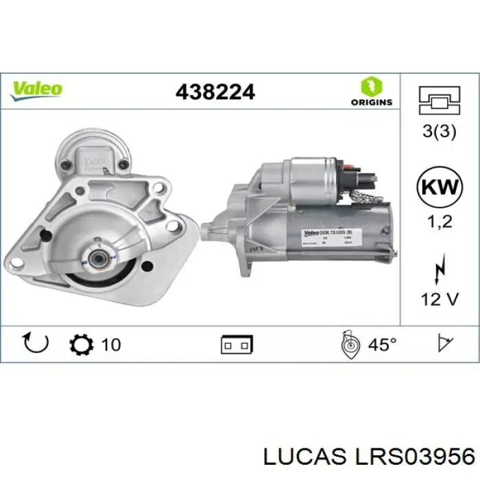 Стартер LRS03956 Lucas