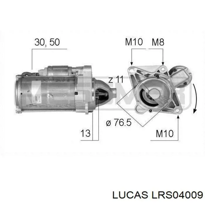 Стартер ESW2211 VALEO