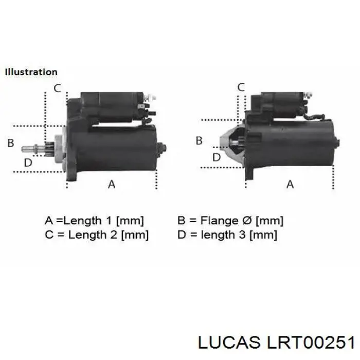 Motor de arranque LRT00251 Lucas
