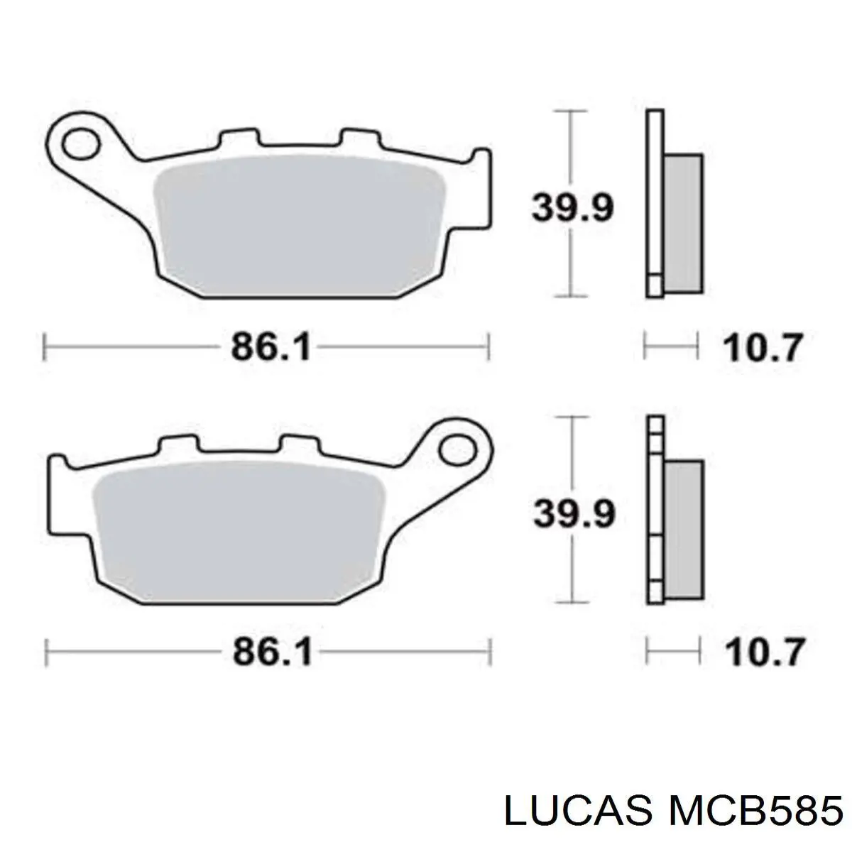 Купить MCB585 TRW Колодки тормозные задние, дисковые