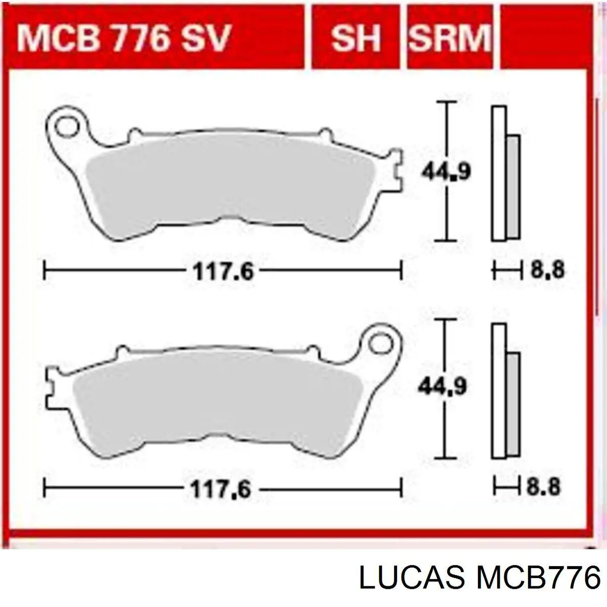 Тормозные колодки Brembo 07HO57SA