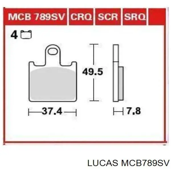 Купить MCB789SV TRW Колодки тормозные