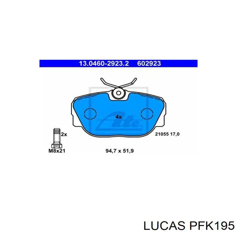 Ремкомплект тормозных колодок A000991976067 Mercedes