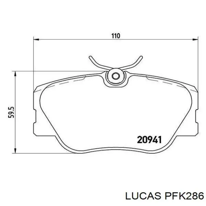 1124Q ABS Комплект пружинок крепления дисковых передних колодок