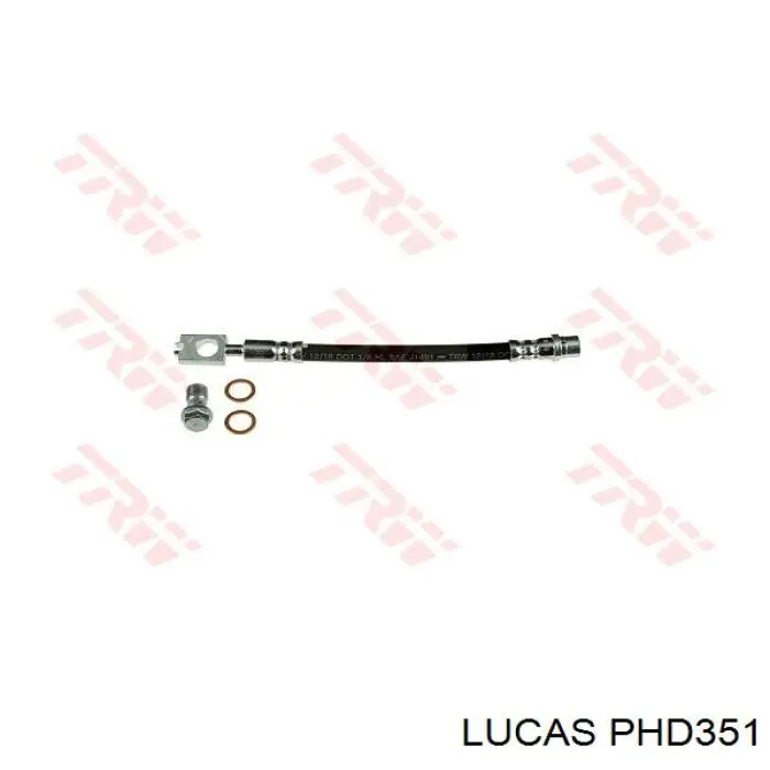 PHD351 Lucas шланг тормозной задний