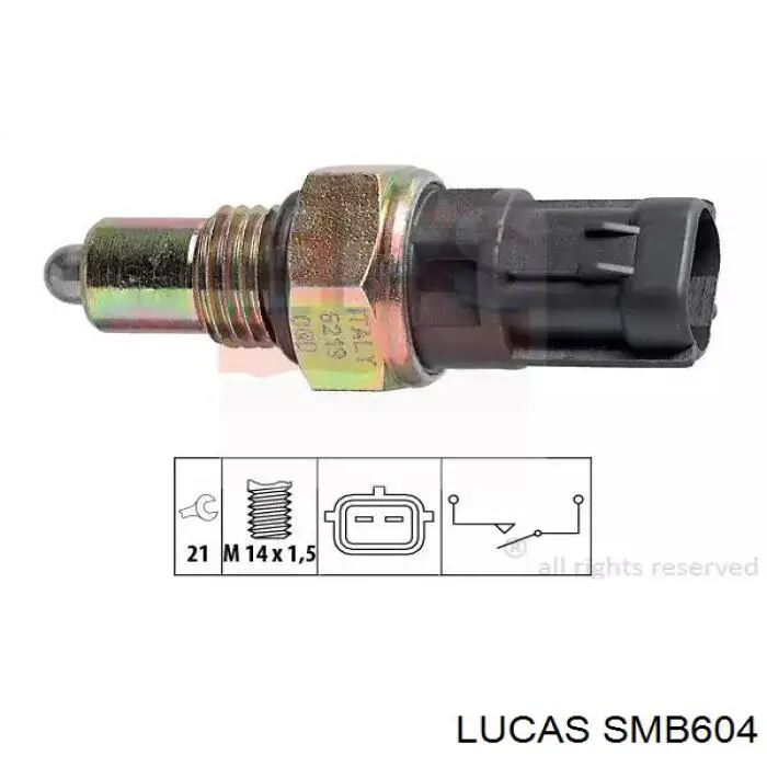 Датчик включения фонарей заднего хода SMB604 Lucas