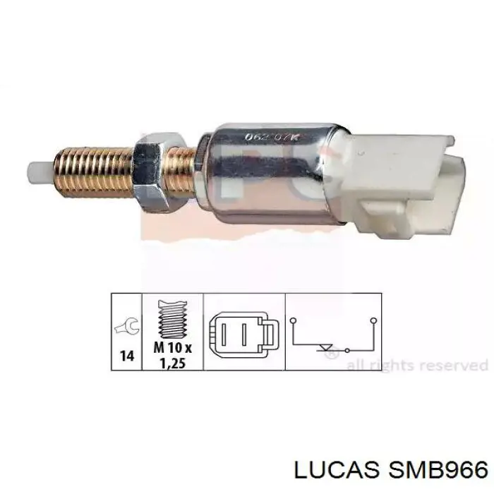 Датчик включения стопсигнала SMB966 Lucas