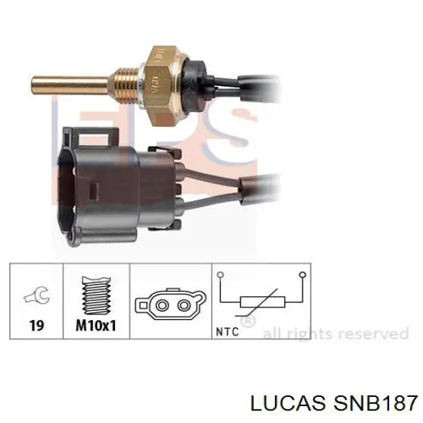 Датчик указателя температуры охлаждающей жидкости Lucas SNB187 цена, от 19.07 USD