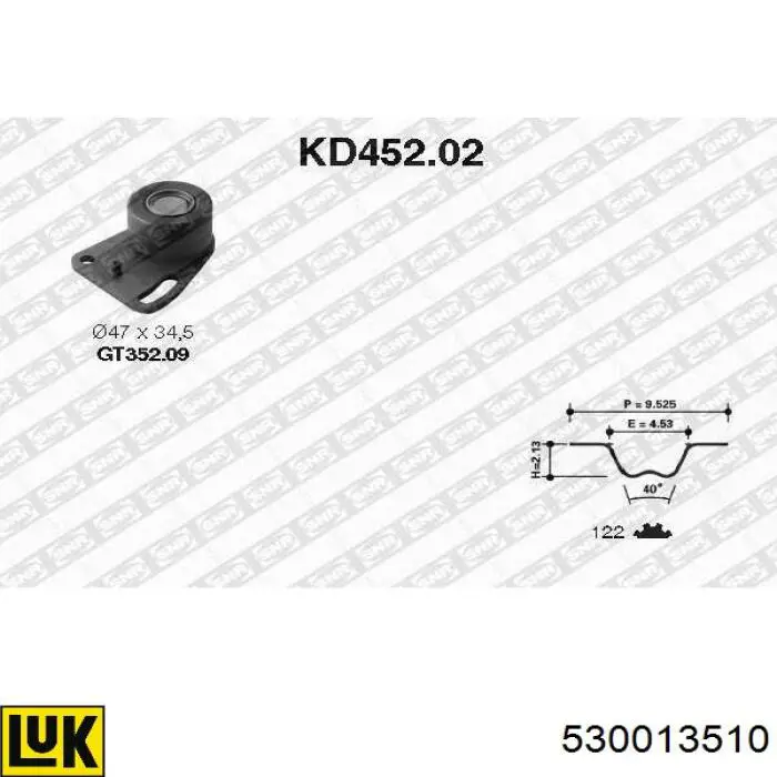 Комплект ремня ГРМ 530013510 LUK