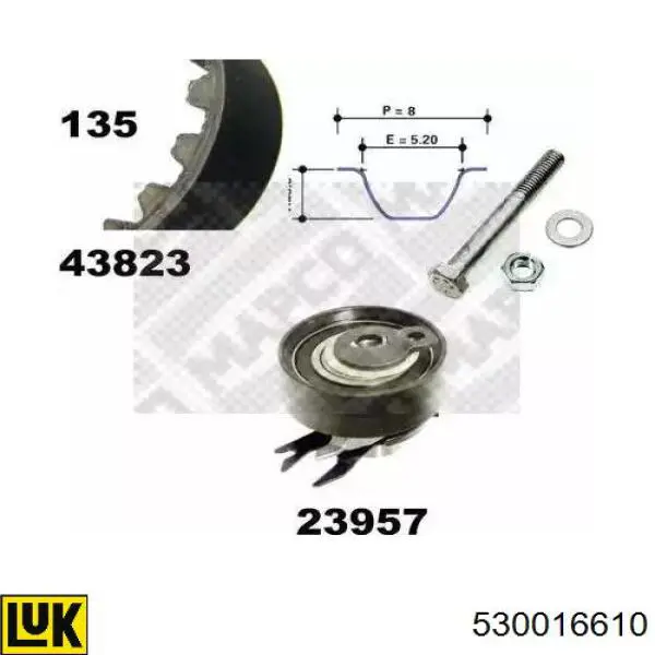 Купить 530016610 LUK Комплект ГРМ