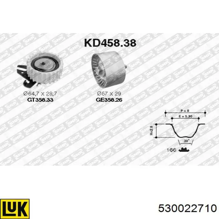 Комплект ремня ГРМ 530022710 LUK